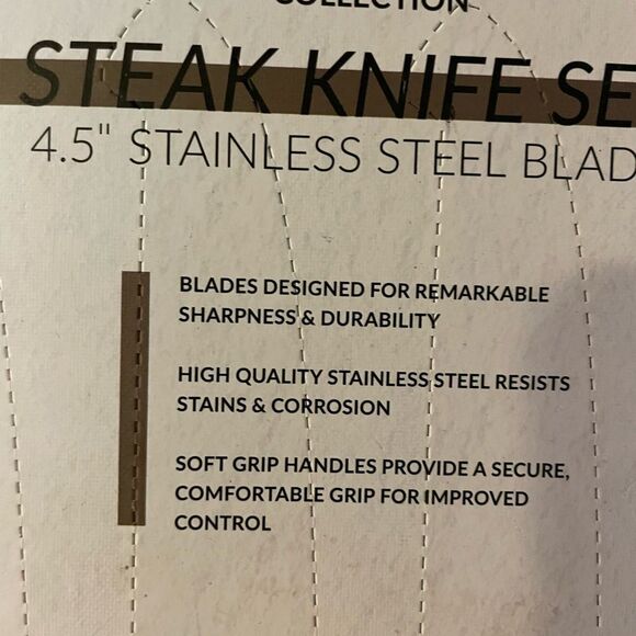 BKLYN Steel Elemental 4.5 Steak Knife Set - Picture 9 of 11